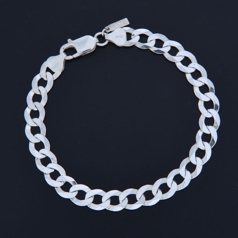 Bracciale maglia grumetta in argento 7.9 mm