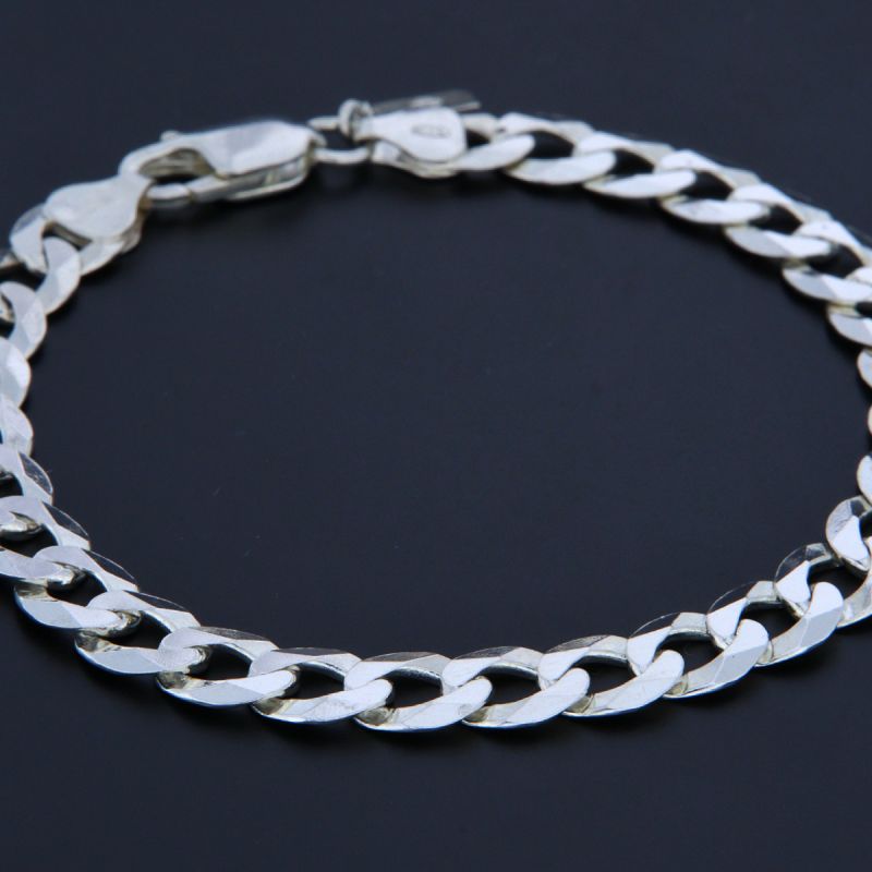 Bracciale maglia grumetta in argento 7.9 mm