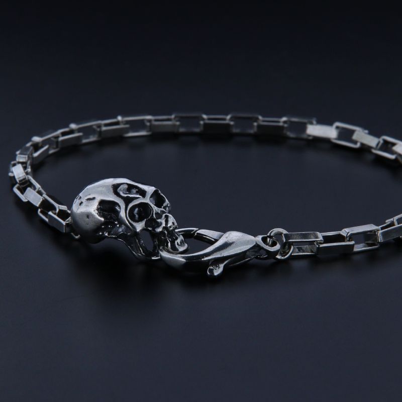 Bracciale argento con teschio