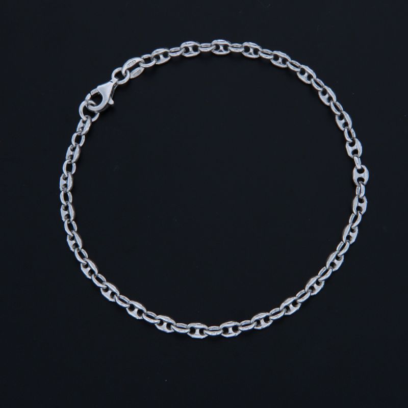 Bracciale maglia marina in argento 3.4 mm