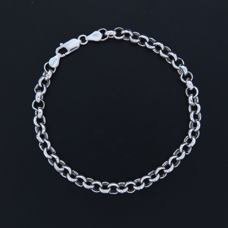 bracciale maglia rolo' in argento 5.3 mm