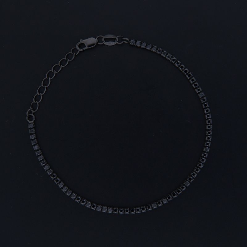 Bracciale tennis nero