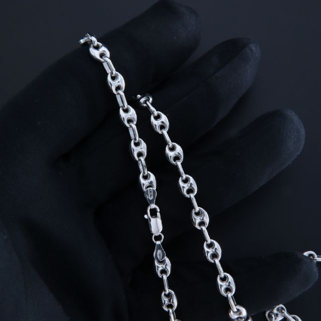 collana in argento 925‰ MAGLIA MARINA 6mm