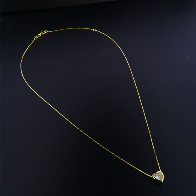 Collana argento dorato con cuore 