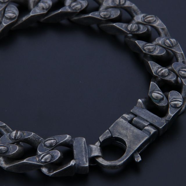 Bracciale Grumetta con viti in argento 925‰  