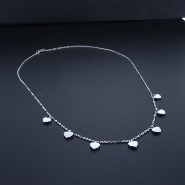 collana in argento 925‰ con cuori 