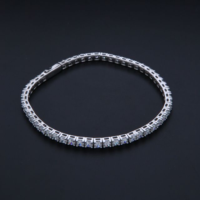 bracciale tennis argento e zirconi 3.2MM