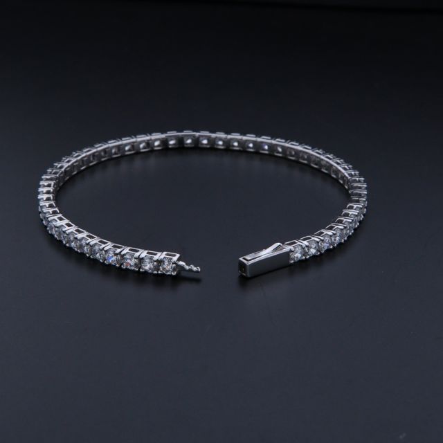 bracciale tennis argento e zirconi 3.2MM