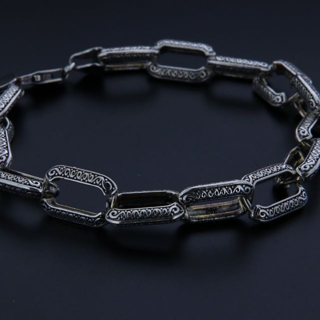 Bracciale in argento 925‰ maglia lavorata