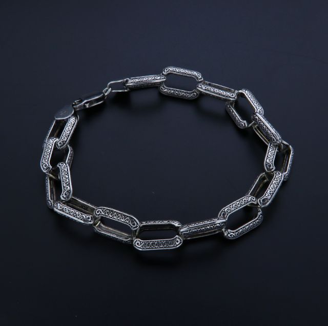 Bracciale in argento 925‰ maglia lavorata