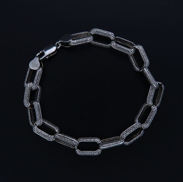 Bracciale in argento 925‰ maglia lavorata