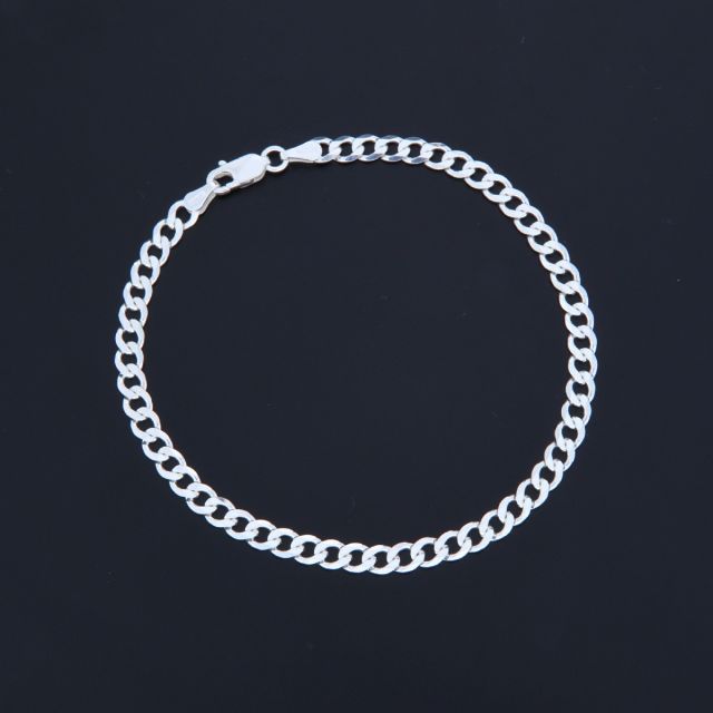 Bracciale maglia grumetta in argento 4.2 mm