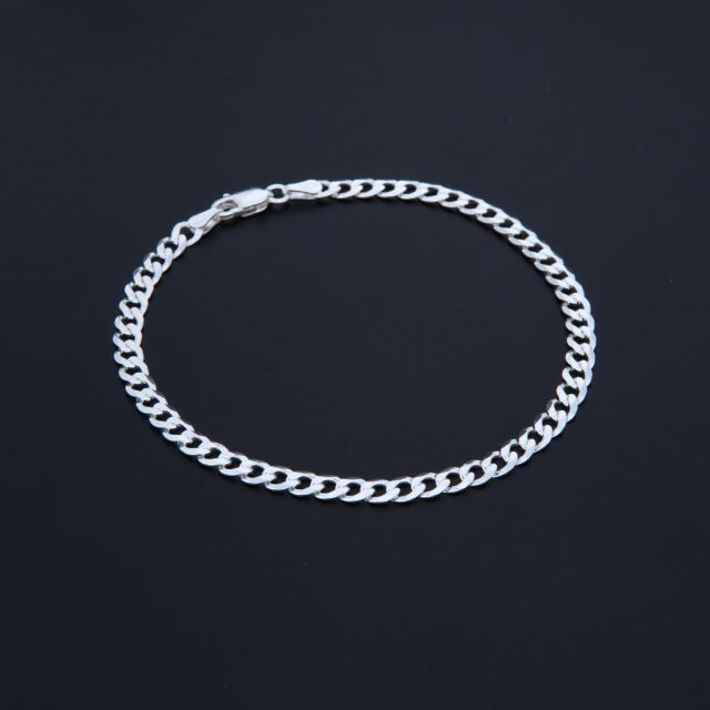 Bracciale maglia grumetta in argento 4.2 mm