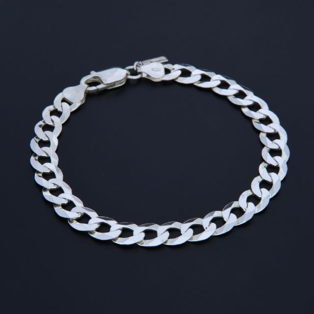 Bracciale maglia grumetta in argento 7.9 mm