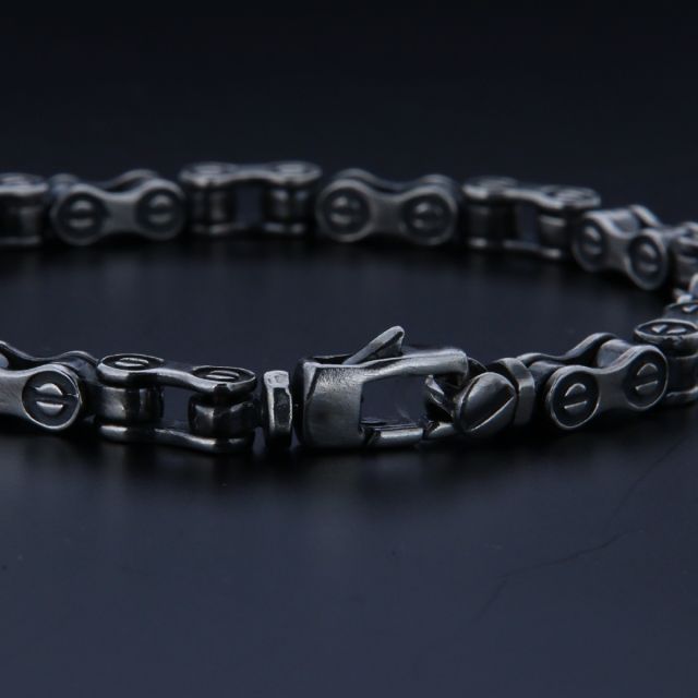 Bracciale in argento 925‰  catena da moto