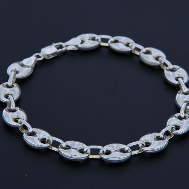 Bracciale maglia marina in argento 7.8 mm