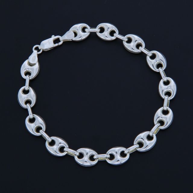 Bracciale maglia marina in argento 7.8 mm