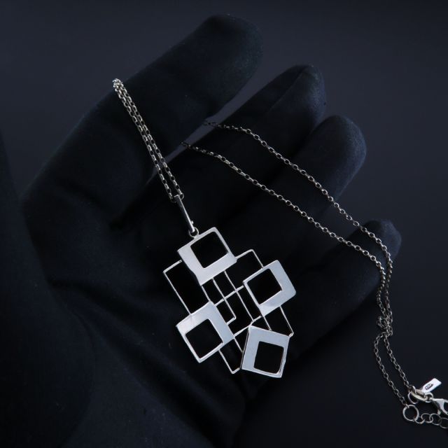 Collana argento 925‰ pendente geometrico