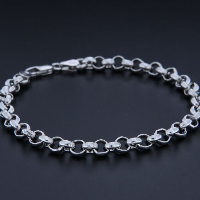 bracciale maglia rolo' in argento 5.3 mm