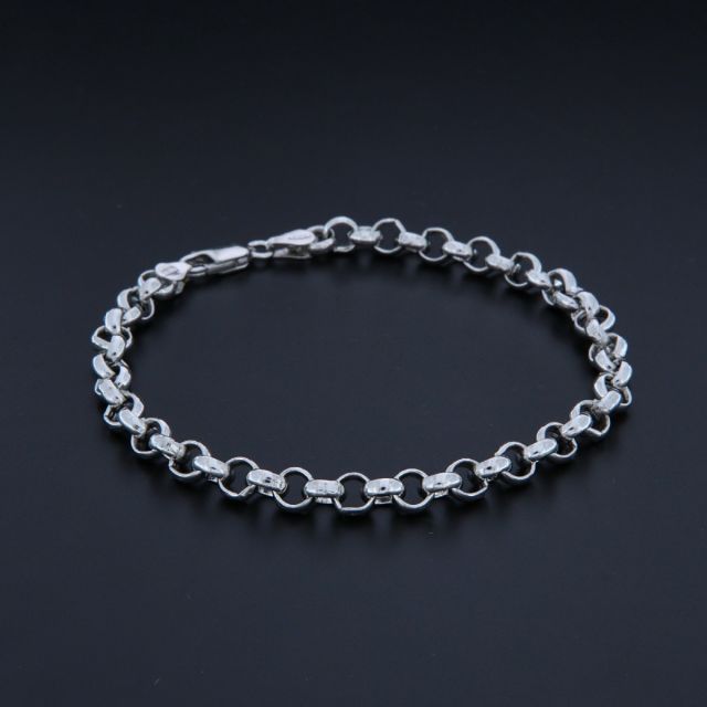 bracciale maglia rolo' in argento 5.3 mm