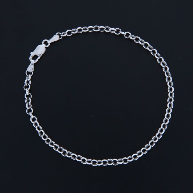 Bracciale maglia rolo' in argento 3.2 mm