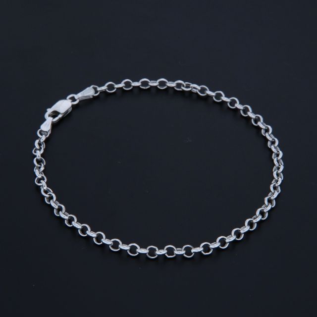 Bracciale maglia rolo' in argento 3.2 mm