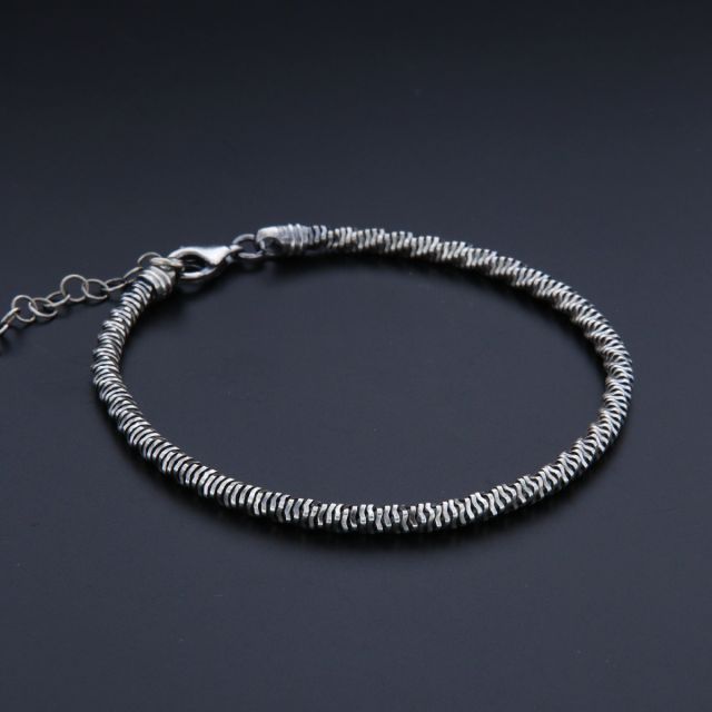 Bracciale dischetti in argento 925‰ 