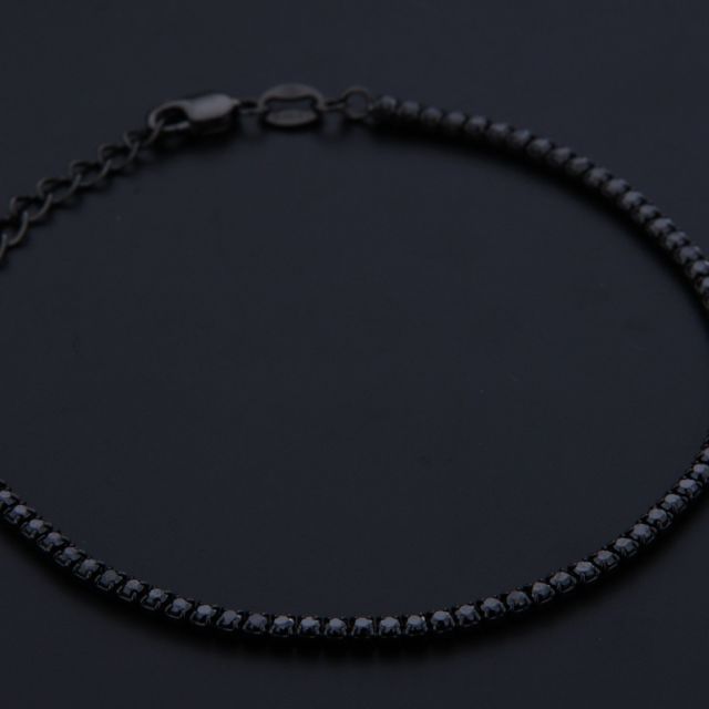 Bracciale tennis nero