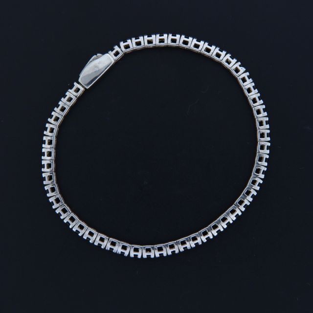 bracciale tennis argento e zirconi NERI 2.9 MM