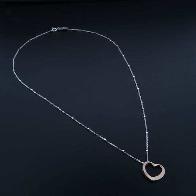 Collana in argento 925‰ con cuore rosè 